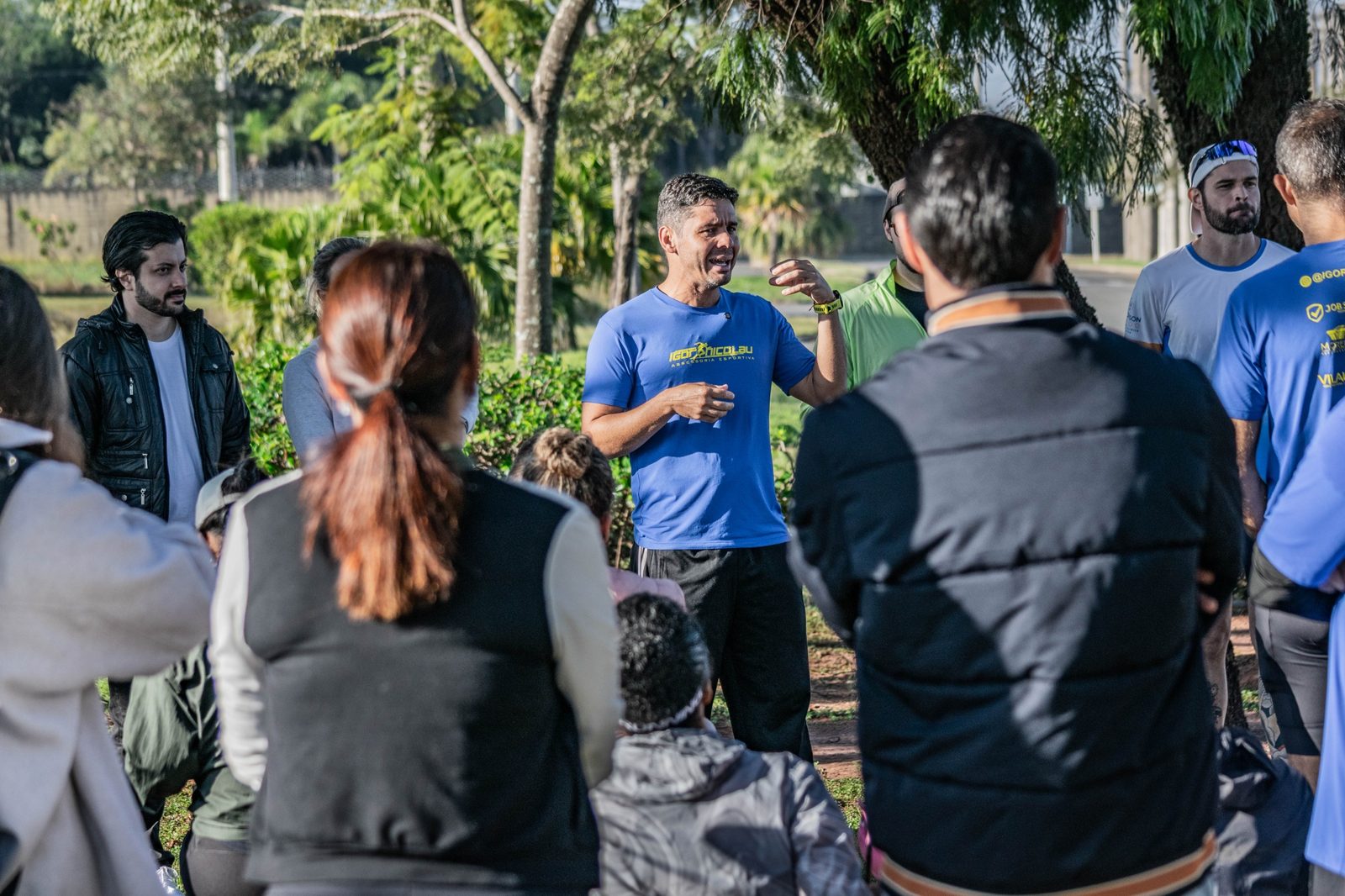 Roda de instruções antes da corrida — Igor Nicolau Team